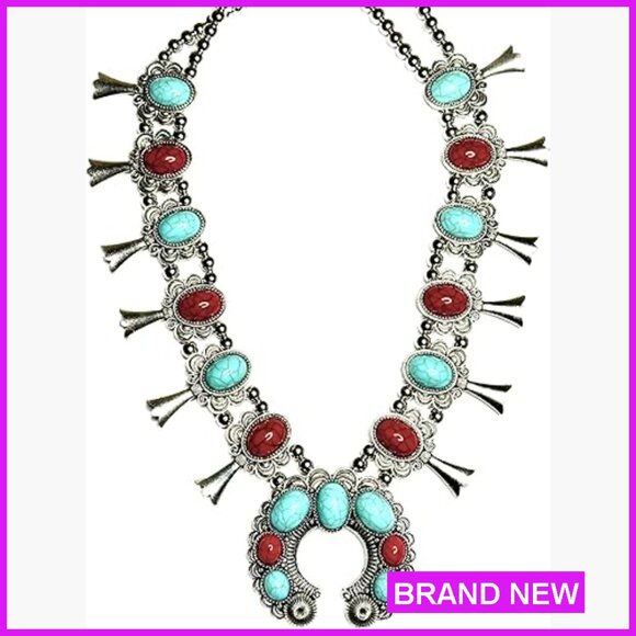 Statement Bib Necklace Silver Acrylic Beads Lightweight Adjustable Lobster Clasp